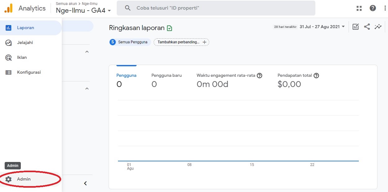 cara membuat google analytics versi lama